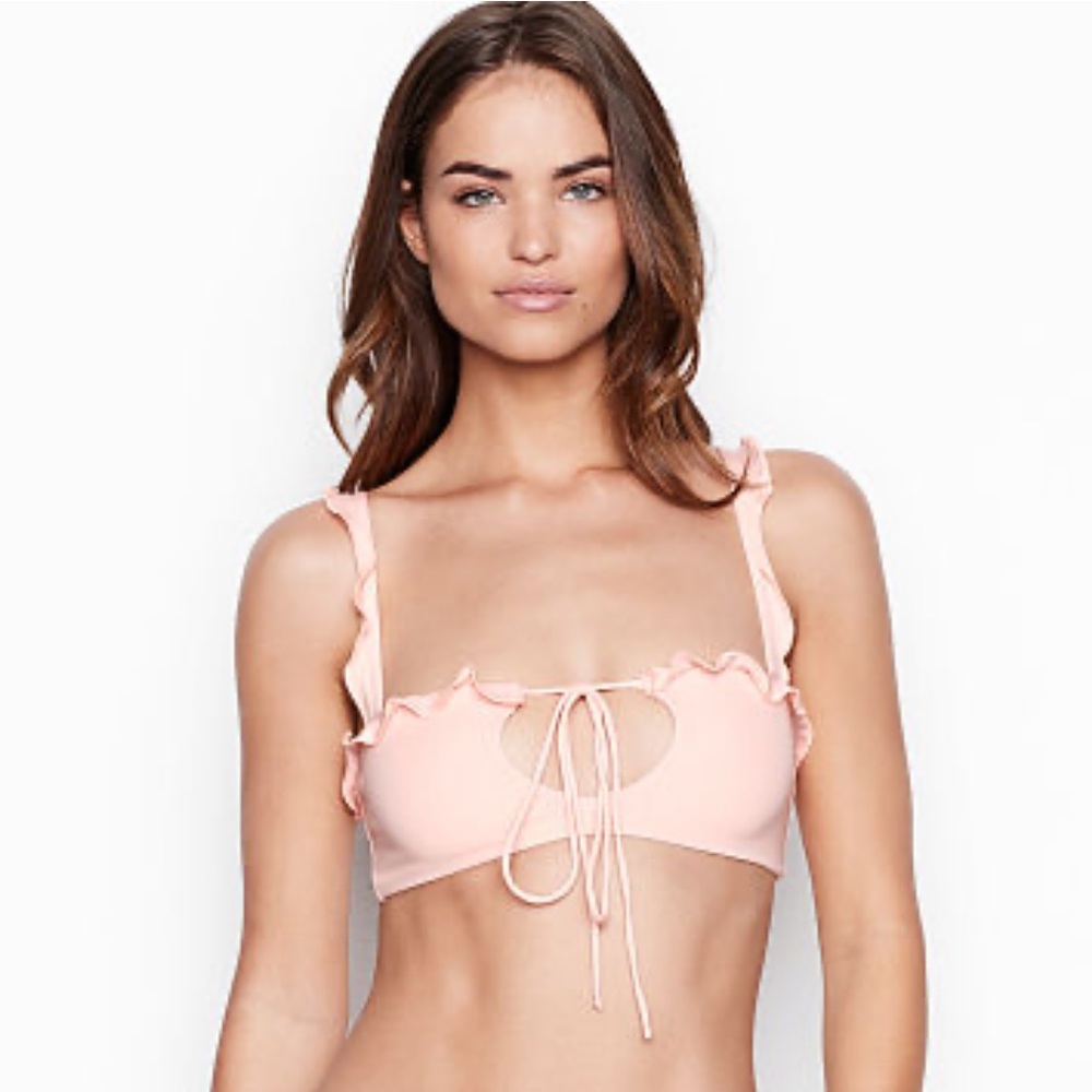 Frankie’s Bikinis Mackenzie top in Peach